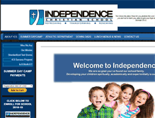 Tablet Screenshot of independencechristianschool.com